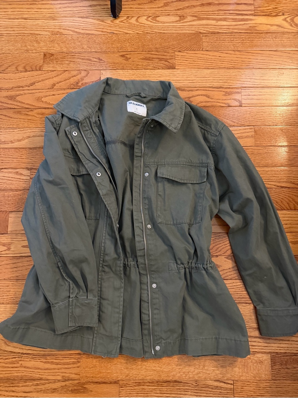 Old Navy Olive Green Drawstring Utility Jacket